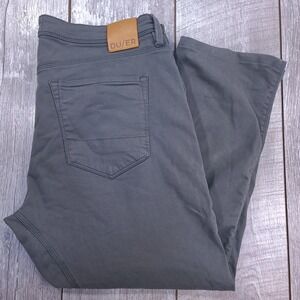 DU/ER N2X Relaxed Taper Pants Mens 38 Grey Stretch Cotton Tencel Trousers